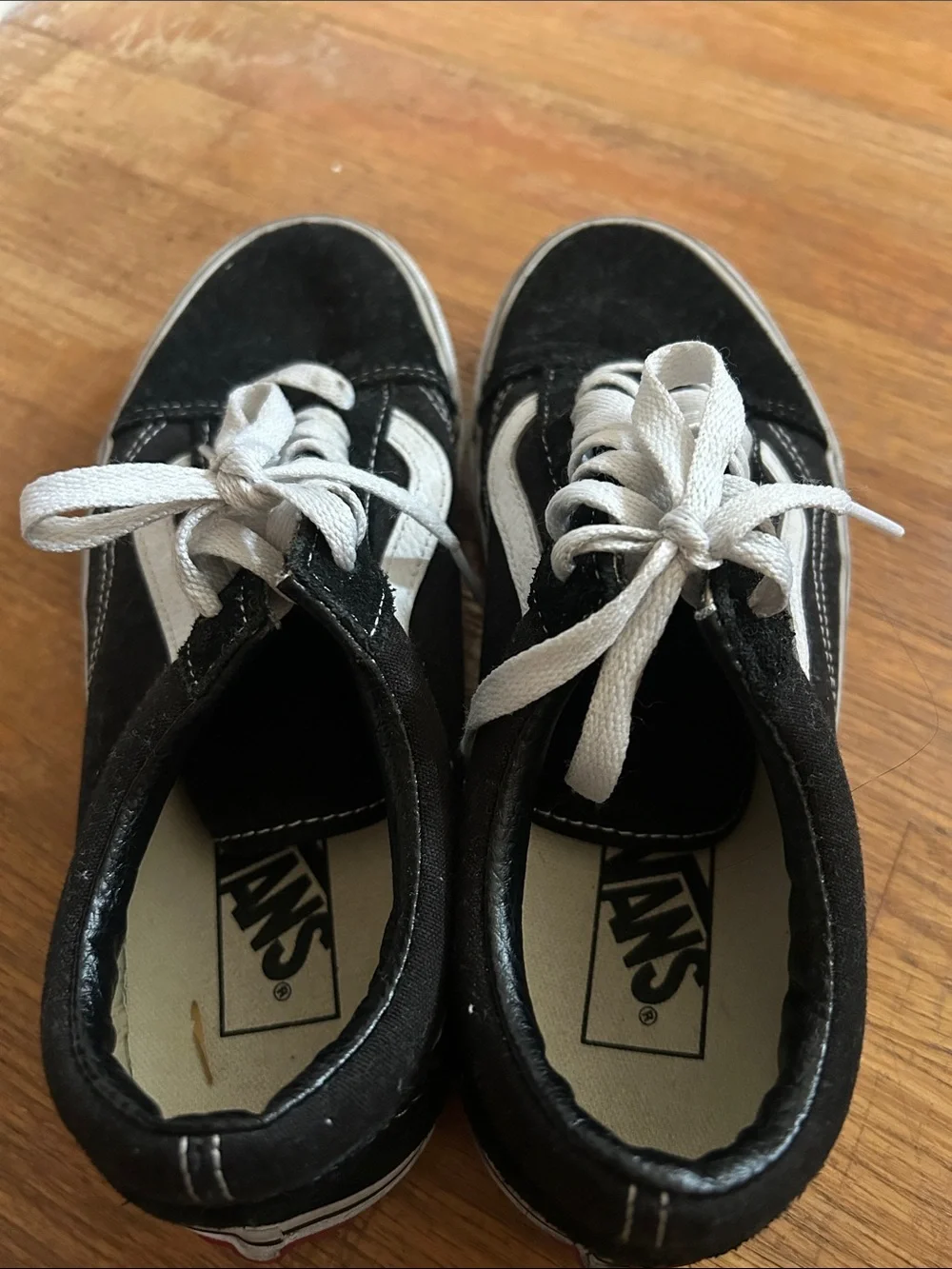 Vans Black and White Old Skool Low-Top Sneakers